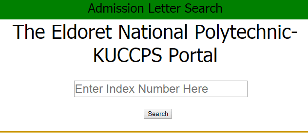  Eldoret National Polytechnic-KUCCPS Admission Portal