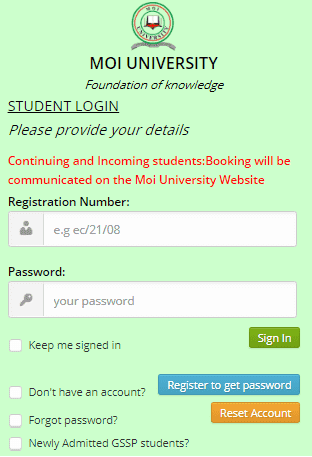 MOI University Student Portal (muwebportal)