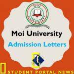 Moi University Admission Letters 2019/2020