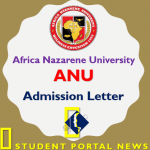 Africa Nazarene University Admission Letters 2019