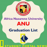 Africa Nazarene University Graduation List 2018/2019