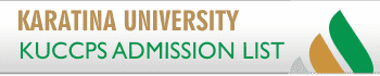 KUCCPS Karatina University Admission List 2025