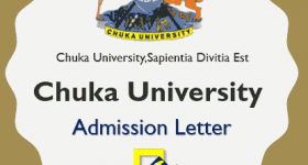 Chuka University Admission Letter 2019-2020 KUCCPS Download