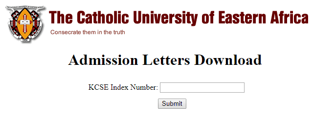 Download CUEA Admission Letters 2019