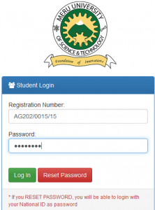 Meru University Student Portal Login