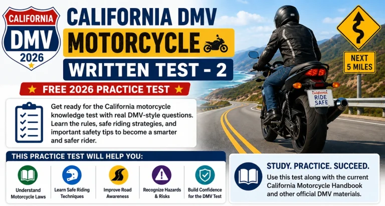 California DMV Motorcycle Written Test 2