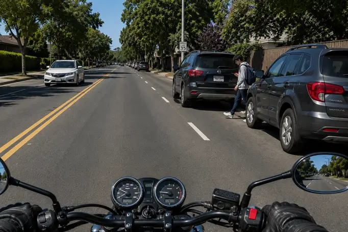 greatest potential hazard for the motorcycle rider